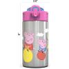 imageZak Designs  MICIV151 27oz Minecraft 188 Stainless Steel Water Bottle with Flipup Straw Spout and Locking Spout Cover Durable Cup for Sports or Travel 27oz Minecraft CreeperPeppa Pig