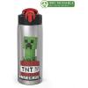 imageZak Designs  MICIV151 27oz Minecraft 188 Stainless Steel Water Bottle with Flipup Straw Spout and Locking Spout Cover Durable Cup for Sports or Travel 27oz Minecraft CreeperMinecraft Creeper