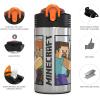 imageZak Designs  MICIV151 27oz Minecraft 188 Stainless Steel Water Bottle with Flipup Straw Spout and Locking Spout Cover Durable Cup for Sports or Travel 27oz Minecraft CreeperMinecraft
