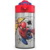 imageZak Designs  MICIV151 27oz Minecraft 188 Stainless Steel Water Bottle with Flipup Straw Spout and Locking Spout Cover Durable Cup for Sports or Travel 27oz Minecraft CreeperSpiderman