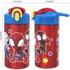 imageZak Designs  MICIV151 27oz Minecraft 188 Stainless Steel Water Bottle with Flipup Straw Spout and Locking Spout Cover Durable Cup for Sports or Travel 27oz Minecraft CreeperSpidey and His Amazing Friends