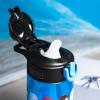 imageZak Designs Sage Minecraft Kids Water Bottle For School or Travel 16oz Durable Plastic Water Bottle With Straw Handle and LeakProof PopUp Spout Cover CreeperSpidey Spidey and His Amazing Friends