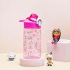 imageZak Designs Sage Minecraft Kids Water Bottle For School or Travel 16oz Durable Plastic Water Bottle With Straw Handle and LeakProof PopUp Spout Cover CreeperGabbys Dollhouse Pandy Paws