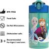 imageZak Designs Sage Minecraft Kids Water Bottle For School or Travel 16oz Durable Plastic Water Bottle With Straw Handle and LeakProof PopUp Spout Cover CreeperElsa  Anna
