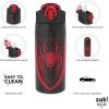 imageZak Designs Sage Minecraft Kids Water Bottle For School or Travel 16oz Durable Plastic Water Bottle With Straw Handle and LeakProof PopUp Spout Cover CreeperMarvel SpiderMan