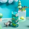 imageZak Designs Sage Minecraft Kids Water Bottle For School or Travel 16oz Durable Plastic Water Bottle With Straw Handle and LeakProof PopUp Spout Cover CreeperDinosaur