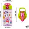imageZak Designs Sage Minecraft Kids Water Bottle For School or Travel 16oz Durable Plastic Water Bottle With Straw Handle and LeakProof PopUp Spout Cover CreeperPeppa Pig