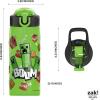 imageZak Designs Sage Minecraft Kids Water Bottle For School or Travel 16oz Durable Plastic Water Bottle With Straw Handle and LeakProof PopUp Spout Cover CreeperMinecraft