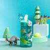 imageZak Designs Sage Minecraft Kids Water Bottle For School or Travel 16oz Durable Plastic Water Bottle With Straw Handle and LeakProof PopUp Spout Cover CreeperDinosaur