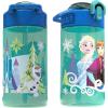 imageZak Designs Sage Minecraft Kids Water Bottle For School or Travel 16oz Durable Plastic Water Bottle With Straw Handle and LeakProof PopUp Spout Cover CreeperElsa  Anna