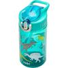 imageZak Designs Sage Minecraft Kids Water Bottle For School or Travel 16oz Durable Plastic Water Bottle With Straw Handle and LeakProof PopUp Spout Cover CreeperDinosaur