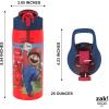 imageZak Designs Sage Minecraft Kids Water Bottle For School or Travel 16oz Durable Plastic Water Bottle With Straw Handle and LeakProof PopUp Spout Cover CreeperThe Super Mario Bros