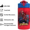 imageZak Designs Sage Minecraft Kids Water Bottle For School or Travel 16oz Durable Plastic Water Bottle With Straw Handle and LeakProof PopUp Spout Cover CreeperRed