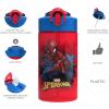 imageZak Designs Sage Minecraft Kids Water Bottle For School or Travel 16oz Durable Plastic Water Bottle With Straw Handle and LeakProof PopUp Spout Cover CreeperRed