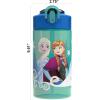 imageZak Designs Sage Minecraft Kids Water Bottle For School or Travel 16oz Durable Plastic Water Bottle With Straw Handle and LeakProof PopUp Spout Cover CreeperElsa  Anna
