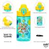 imageZak Designs Sage Minecraft Kids Water Bottle For School or Travel 16oz Durable Plastic Water Bottle With Straw Handle and LeakProof PopUp Spout Cover CreeperPAW Patrol Chase  Marshall  Skye  Rubble  Everest