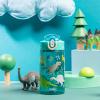 imageZak Designs Sage Minecraft Kids Water Bottle For School or Travel 16oz Durable Plastic Water Bottle With Straw Handle and LeakProof PopUp Spout Cover CreeperDinosaur