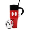 imageBioworld Minecraft Creeper ampamp TNT 40 Oz Black Stainless Steel Tumbler With HandleDisney Mickey Mouse Red