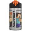 imageZak Designs  MICIV151 27oz Minecraft 188 Stainless Steel Water Bottle with Flipup Straw Spout and Locking Spout Cover Durable Cup for Sports or Travel 27oz Minecraft CreeperMinecraft
