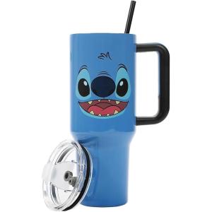 imageBioworld Minecraft Creeper ampamp TNT 40 Oz Black Stainless Steel Tumbler With HandleDisney Stitch Face