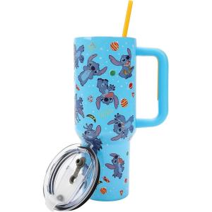 imageBioworld Minecraft Creeper ampamp TNT 40 Oz Black Stainless Steel Tumbler With HandleDisney Tropical Fruits