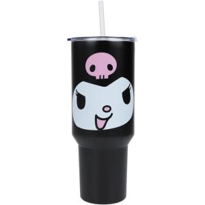 imageBioworld Minecraft Creeper ampamp TNT 40 Oz Black Stainless Steel Tumbler With HandleKuromi Face
