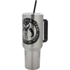 imageBioworld Minecraft Creeper ampamp TNT 40 Oz Black Stainless Steel Tumbler With HandleMythosaur Skull