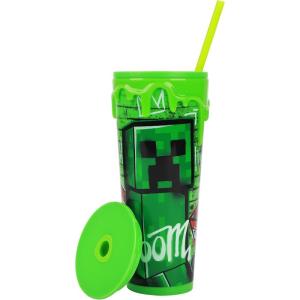 imageBioworld Minecraft Graffiti Creeper ampamp TNT 24 Oz Green Plastic Cup