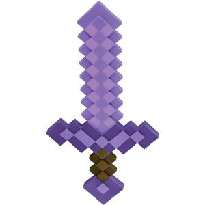 imageDisguise Minecraft Toy Weapon Enchanted Purple Sword Costume Accessory Plastic Video Game Inspired Toy Replica Purple 2025 Inch Length