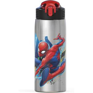 imageZak Designs  MICIV151 27oz Minecraft 188 Stainless Steel Water Bottle with Flipup Straw Spout and Locking Spout Cover Durable Cup for Sports or Travel 27oz Minecraft CreeperSpiderMan
