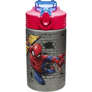 imageZak Designs  MICIV151 27oz Minecraft 188 Stainless Steel Water Bottle with Flipup Straw Spout and Locking Spout Cover Durable Cup for Sports or Travel 27oz Minecraft CreeperSpiderman
