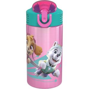 imageZak Designs  MICIV151 27oz Minecraft 188 Stainless Steel Water Bottle with Flipup Straw Spout and Locking Spout Cover Durable Cup for Sports or Travel 27oz Minecraft CreeperPaw Patrol Skye