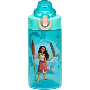 imageZak Designs Sage Minecraft Kids Water Bottle For School or Travel 16oz Durable Plastic Water Bottle With Straw Handle and LeakProof PopUp Spout Cover CreeperDisney Moana Moana  Maui