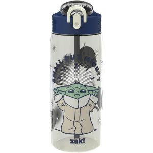 imageZak Designs Sage Minecraft Kids Water Bottle For School or Travel 16oz Durable Plastic Water Bottle With Straw Handle and LeakProof PopUp Spout Cover CreeperGrogu  The Child