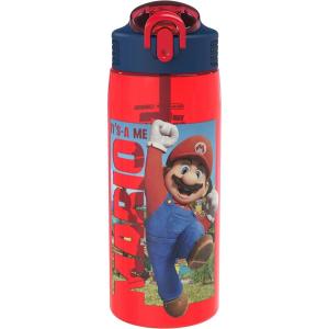 imageZak Designs Sage Minecraft Kids Water Bottle For School or Travel 16oz Durable Plastic Water Bottle With Straw Handle and LeakProof PopUp Spout Cover CreeperThe Super Mario Bros