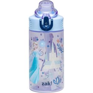 imageZak Designs Sage Minecraft Kids Water Bottle For School or Travel 16oz Durable Plastic Water Bottle With Straw Handle and LeakProof PopUp Spout Cover CreeperDisney Frozen Anna  Elsa  Olaf