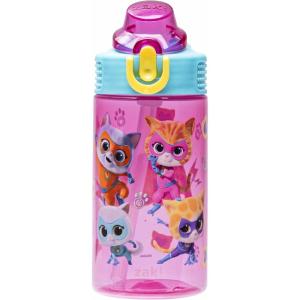 imageZak Designs Sage Minecraft Kids Water Bottle For School or Travel 16oz Durable Plastic Water Bottle With Straw Handle and LeakProof PopUp Spout Cover CreeperSuperKitties Ginny  Sparks  Buddy  Bitsy