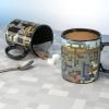 imagePaladone Minecraft XL Heat Change Travel Coffee or Tea Mug  Large Coffee Cup 550ml Featuring Mine Scene From the Game
