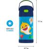 imageTHERMOS FUNTAINER Water Bottle with Straw  12 Ounce  Kids Stainless Steel Vacuum Insulated Water Bottle with Lid MinecraftBaby Shark