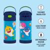imageTHERMOS FUNTAINER Water Bottle with Straw  12 Ounce  Kids Stainless Steel Vacuum Insulated Water Bottle with Lid MinecraftBaby Shark