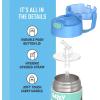imageTHERMOS FUNTAINER Water Bottle with Straw  12 Ounce  Kids Stainless Steel Vacuum Insulated Water Bottle with Lid MinecraftBluey