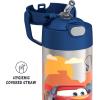 imageTHERMOS FUNTAINER Water Bottle with Straw  12 Ounce  Kids Stainless Steel Vacuum Insulated Water Bottle with Lid MinecraftCars