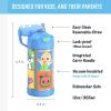 imageTHERMOS FUNTAINER Water Bottle with Straw  12 Ounce  Kids Stainless Steel Vacuum Insulated Water Bottle with Lid MinecraftCocomelon