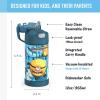 imageTHERMOS FUNTAINER Water Bottle with Straw  12 Ounce  Kids Stainless Steel Vacuum Insulated Water Bottle with Lid MinecraftDespicable Me 4