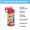 imageTHERMOS FUNTAINER Water Bottle with Straw  12 Ounce  Kids Stainless Steel Vacuum Insulated Water Bottle with Lid MinecraftPAW PATROL BOY