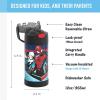imageTHERMOS FUNTAINER Water Bottle with Straw  12 Ounce  Kids Stainless Steel Vacuum Insulated Water Bottle with Lid MinecraftSpiderMan
