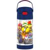 imageTHERMOS FUNTAINER Water Bottle with Straw  12 Ounce  Kids Stainless Steel Vacuum Insulated Water Bottle with Lid MinecraftSuper Mario Brothers