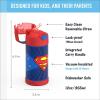 imageTHERMOS FUNTAINER Water Bottle with Straw  12 Ounce  Kids Stainless Steel Vacuum Insulated Water Bottle with Lid MinecraftSuperman
