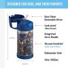 imageTHERMOS FUNTAINER Water Bottle with Straw  12 Ounce  Kids Stainless Steel Vacuum Insulated Water Bottle with Lid MinecraftThor