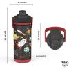 imageZak Designs Beacon Insulated Bottle Minecraft  14 oz  Durable Stainless Steel  DoubleWall Vacuum Insulation Silicone Spout ampamp PushButton LeakProof Lid  Dishwasher SafeSpaceships